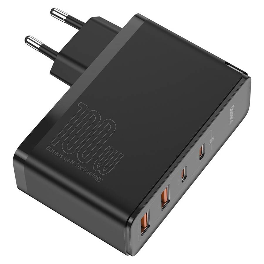 Baseus ładowarka sieciowa GaN2 Pro PD 100W 2x USB-C 2x USB czarna