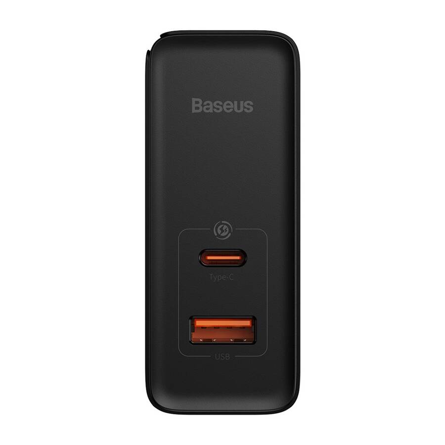 Baseus ładowarka sieciowa GaN5 Pro PD 100W 1x USB-C 1x USB czarna + kabel USB-C - USB-C