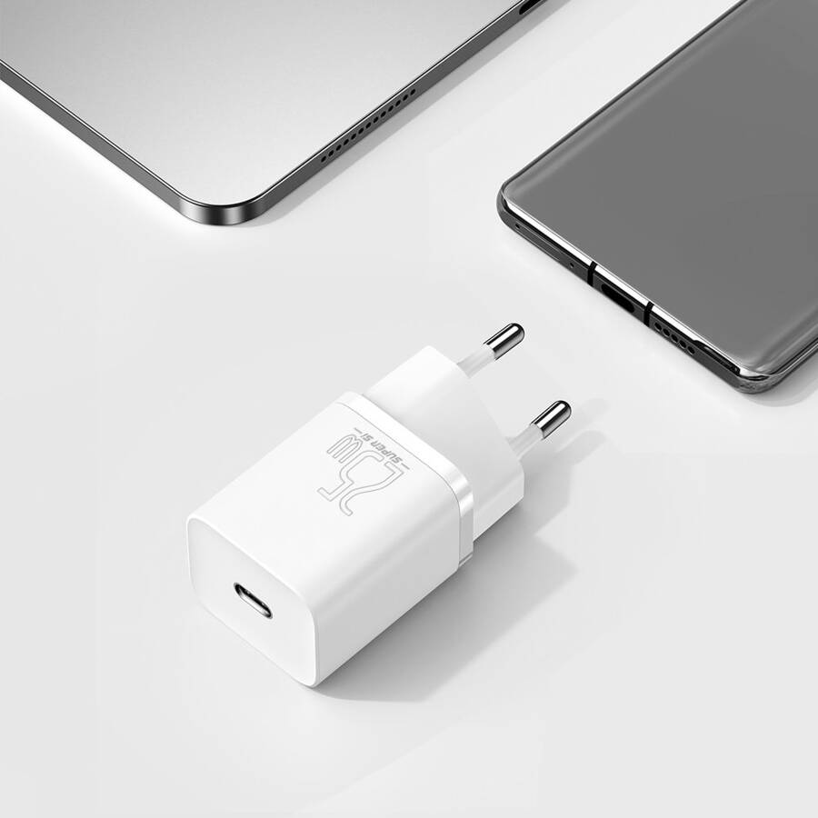 Baseus ładowarka sieciowa Super Si PD 25W 1x USB-C biała