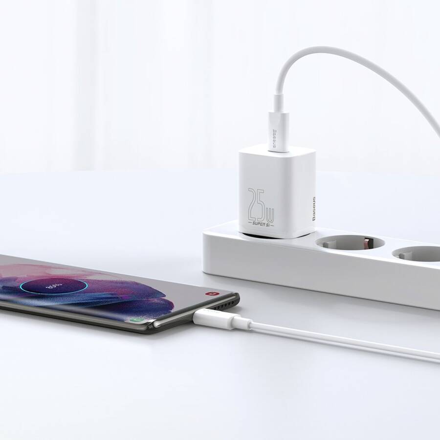 Baseus ładowarka sieciowa Super Si PD 25W 1x USB-C biała