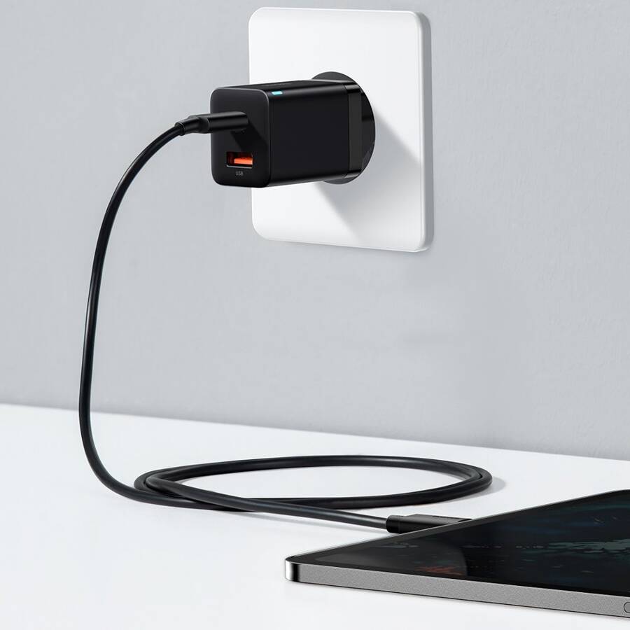 Baseus ładowarka sieciowa Super Si PD 30W 1x USB-C 1x USB czarna