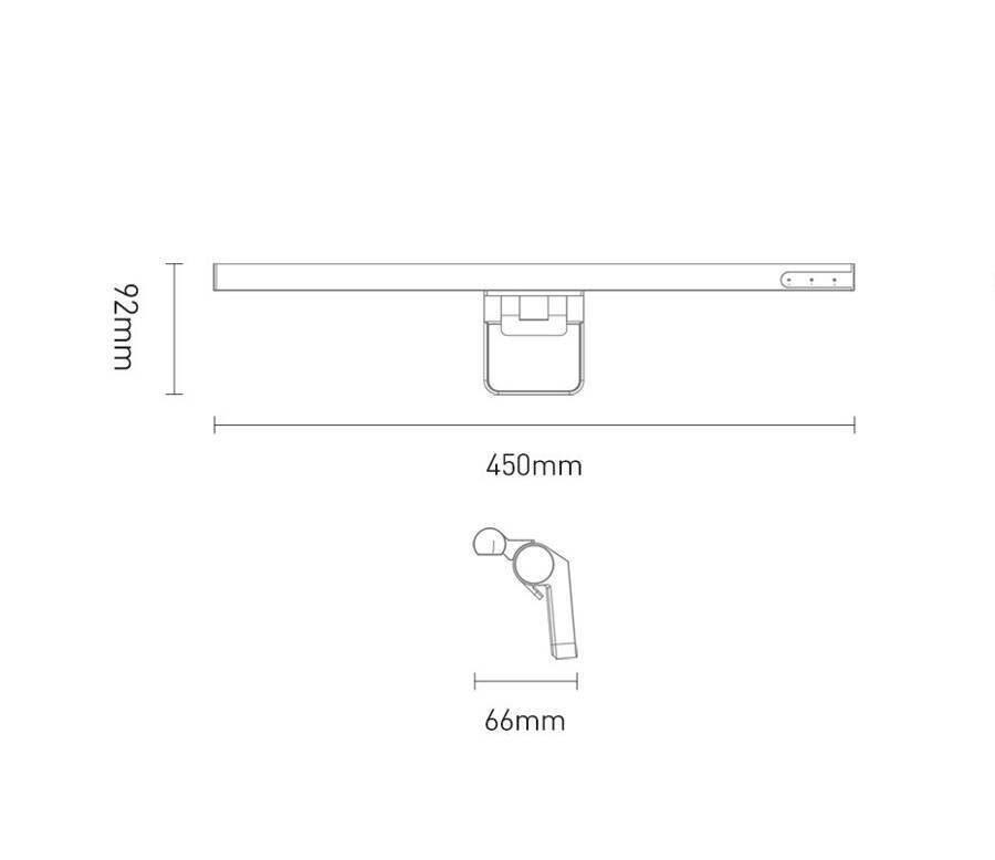 Baseus lampka na monitor i-wok Series USB Asymmetric Light Source Screen Hanging Light (Youth) czarna