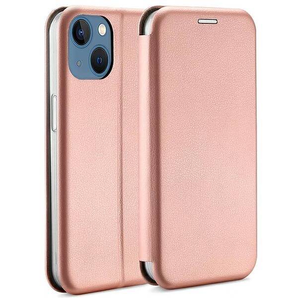 Beline Etui Book Magnetic iPhone 14/13 6.1" różowo złoty/rose gold