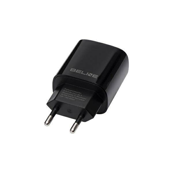 Beline Ład. siec. 1x USB-C 20W czarna /black (only head) PD 3.0  BLNCB20