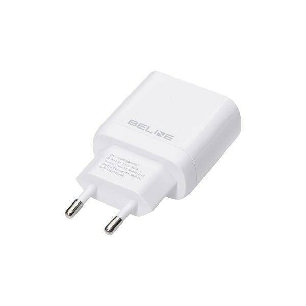 Beline Ład. siec. 1x USB-C 25W + kabel USB-C biała /white PD 3.0  BLNCW25C GaN