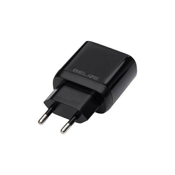 Beline Ład. siec. 1x USB-C 25W + kabel USB-C czarna /black PD 3.0  BLNCB25C GaN