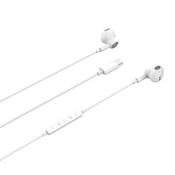 Beline Słuchawki douszne USB-C SK194 białe/white