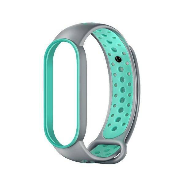 Beline pasek Design Mi Band 7/6/5 szaro-zielony /grey-green