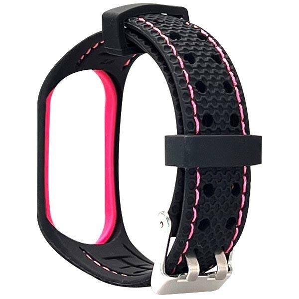 Beline pasek Mi Band 6/5 Sport czarno-różowy black/pink