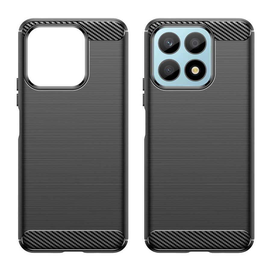 CARBON CASE CASE FOR HONOR X8A FLEXIBLE SILICONE CARBON COVER BLACK