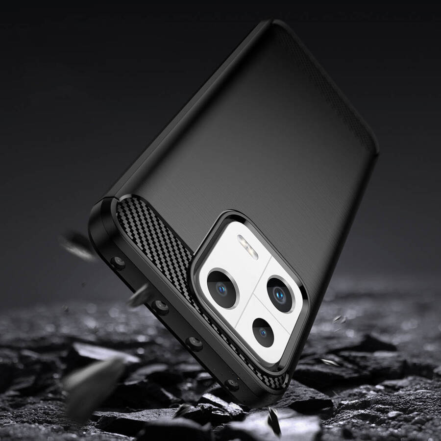 CARBON CASE CASE FOR XIAOMI 13 FLEXIBLE SILICONE CARBON COVER BLACK