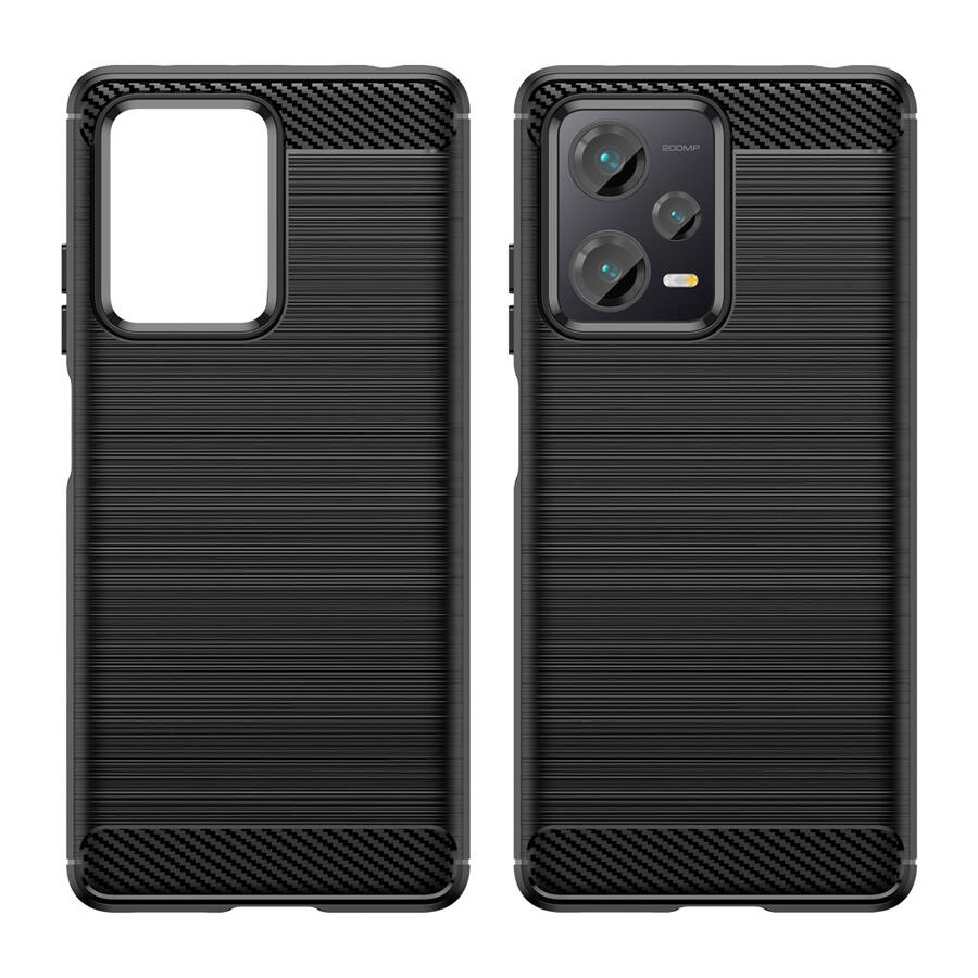 CARBON CASE CASE FOR XIAOMI REDMI NOTE 12 PRO+ FLEXIBLE SILICONE CARBON COVER BLACK