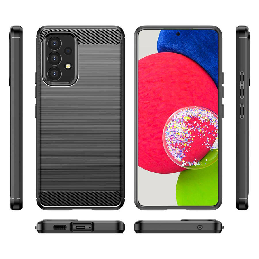 CARBON CASE FLEXIBLE COVER SLEEVE FOR SAMSUNG GALAXY A53 5G BLACK