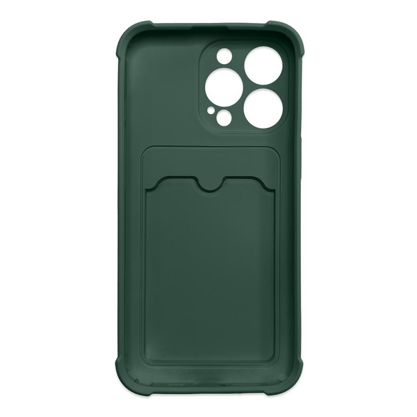 CARD ARMOR CASE COVER FOR IPHONE 12 PRO CARD WALLET AIR BAG ARMORED HOUSING GREEN