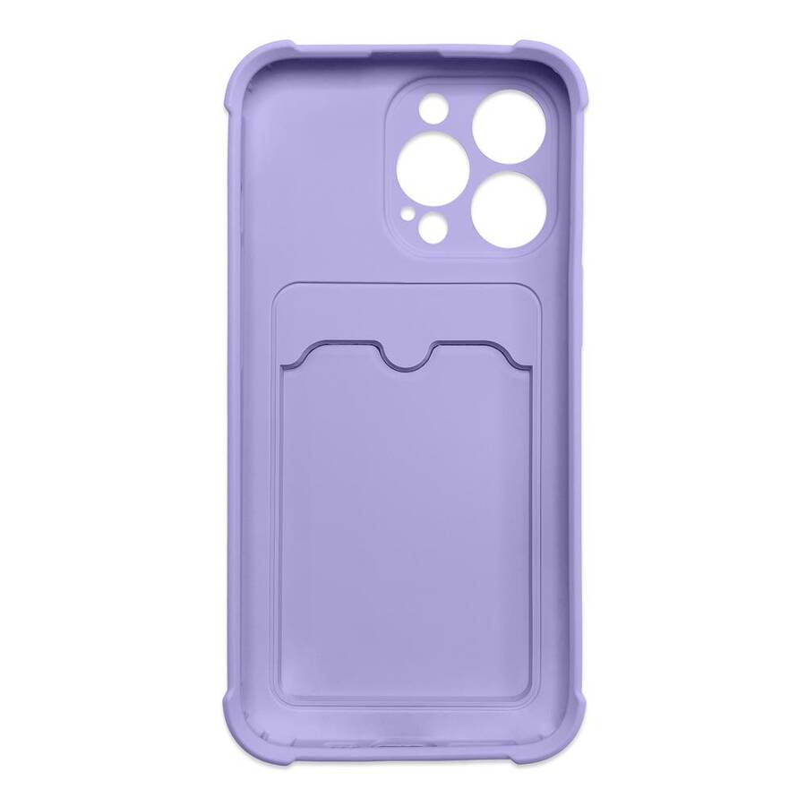 CARD ARMOR CASE COVER FOR IPHONE 12 PRO CARD WALLET AIR BAG ARMORED HOUSING PURPLE