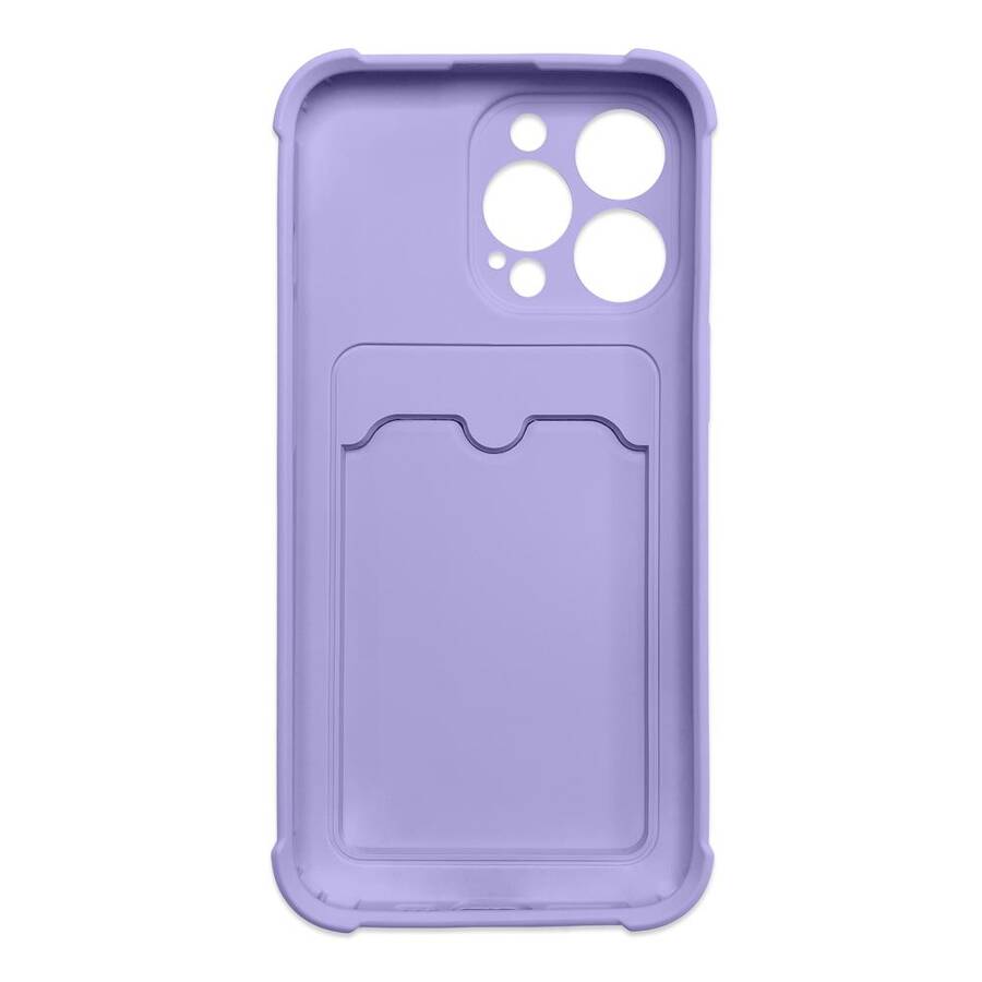 CARD ARMOR CASE COVER FOR IPHONE 13 PRO CARD WALLET AIR BAG ARMORED HOUSING PURPLE