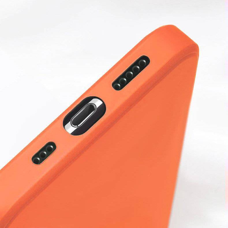 CARD CASE SILICONE WALLET CASE WITH CARD HOLDER DOCUMENTS FOR IPHONE 12 MINI ORANGE