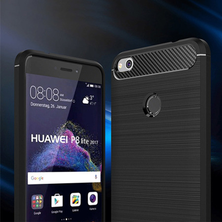 CASE CARBON LUX BLACK HUAWEI P20 LITE 2019