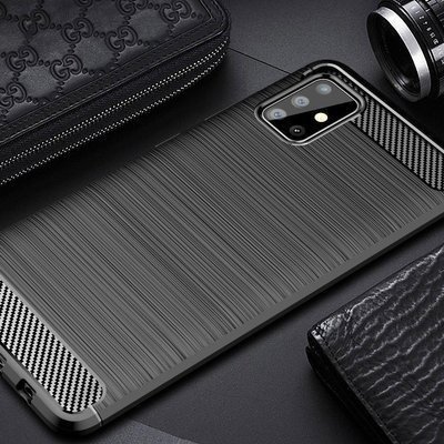 CASE CARBON LUX BLACK SAMSUNG GALAXY A71