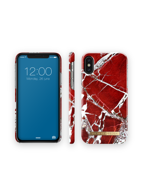 CASE ETUI IDEAL OF SWEDEN IDFCS18-IXS-71 IPHONE X/XS SCARLET RED MARBLE