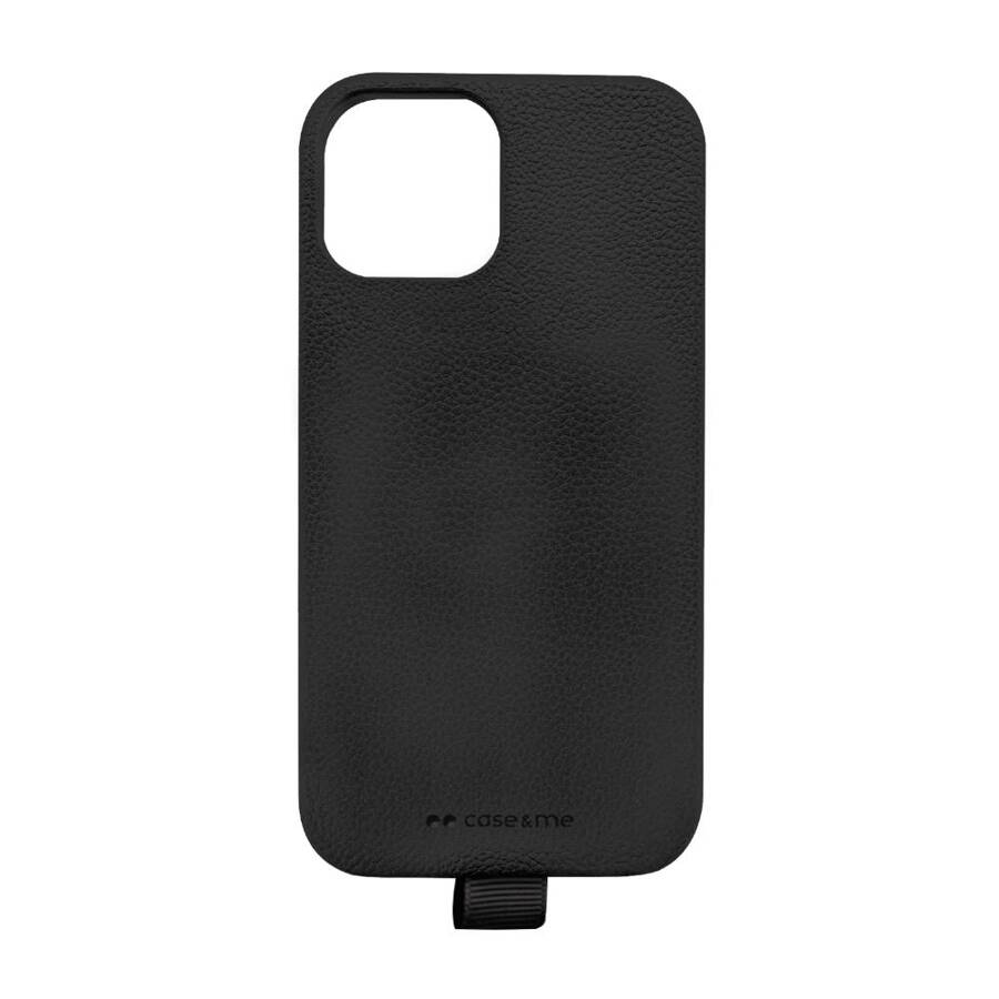 CASE&ME iPhone 14 Plus black artificial leather case Amelie