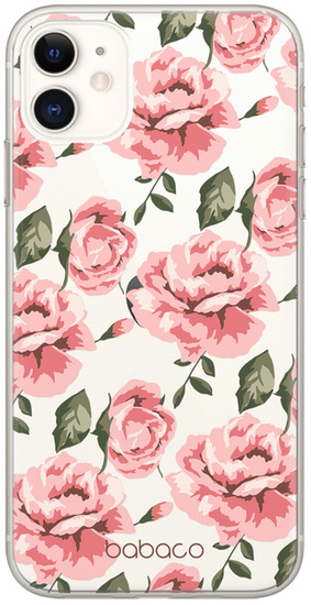 CASE OVERPRINT BABACO FLOWERS 013 IPHONE 12 PRO MAX TRANSPARENT