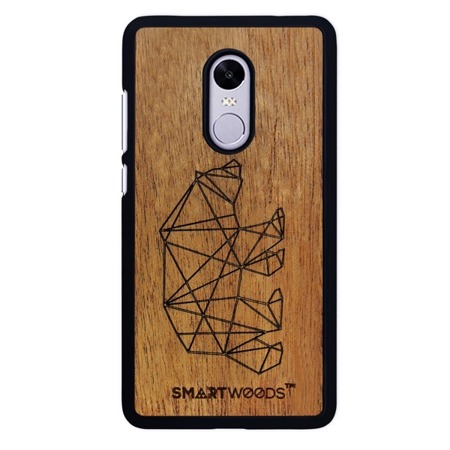 CASE WOODEN SMARTWOODS BEAR XIAOMI REDMI NOTE 4