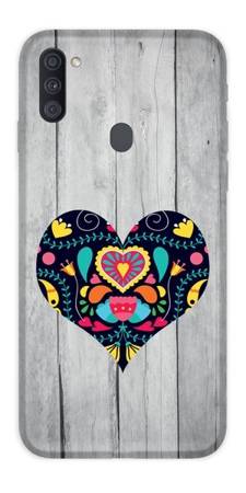 CASEGADGET CASE OVERPRINT BLACK HEART SAMSUNG GALAXY A11