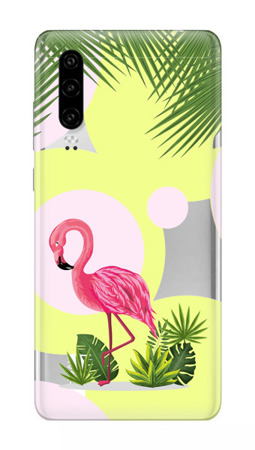 CASEGADGET CASE OVERPRINT FLAMINGO AND FLOWERS HUAWEI P30