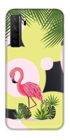 CASEGADGET CASE OVERPRINT FLAMINGO AND FLOWERS HUAWEI P40 LITE 5G