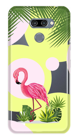 CASEGADGET CASE OVERPRINT FLAMINGO AND FLOWERS K50 / Q60