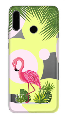 CASEGADGET CASE OVERPRINT FLAMINGO AND FLOWERS LENOVO MOTO P40 PLAY