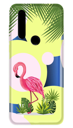 CASEGADGET CASE OVERPRINT FLAMINGO AND FLOWERS LENOVO MOTO P40 POWER