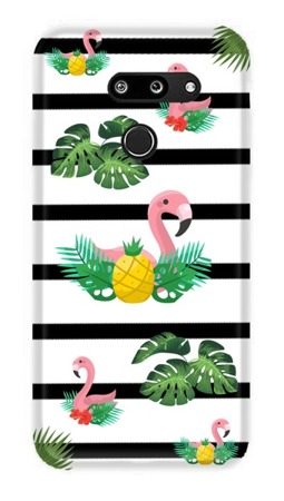 CASEGADGET CASE OVERPRINT FLAMINGOS 2 LG G8 THINQ