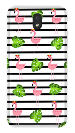 CASEGADGET CASE OVERPRINT FLAMINGOS AND LEAVES LG K30 2019