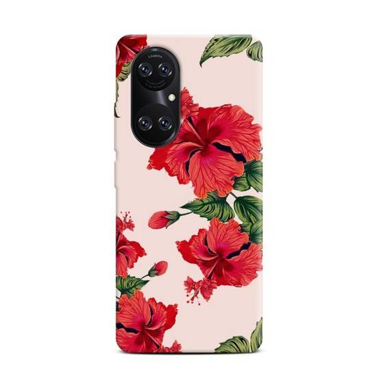 CASEGADGET CASE OVERPRINT RED POPPIES HUAWEI P50