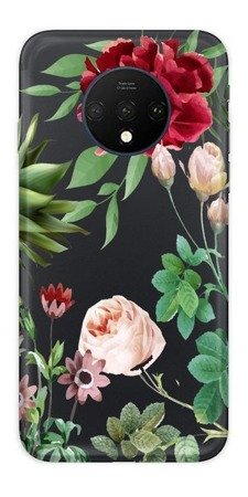 CASEGADGET CASE OVERPRINT RED ROSE AND LEAVES ONEPLUS 7T