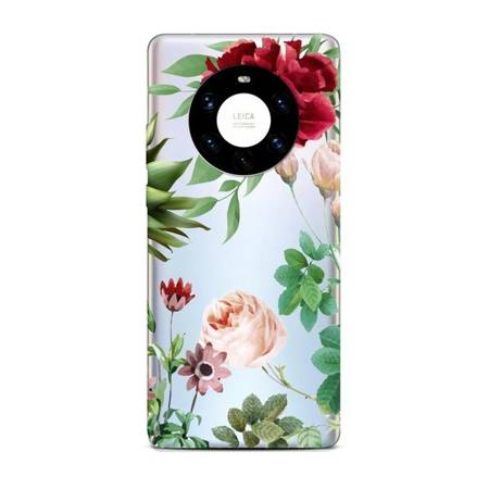 CASEGADGET CASE OVERPRINT RED ROSE ON WHITE HUAWEI MATE 40 PRO