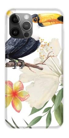CASEGADGET CASE OVERPRINT TOUCAN AND LEAVES IPHONE 12 PRO MAX