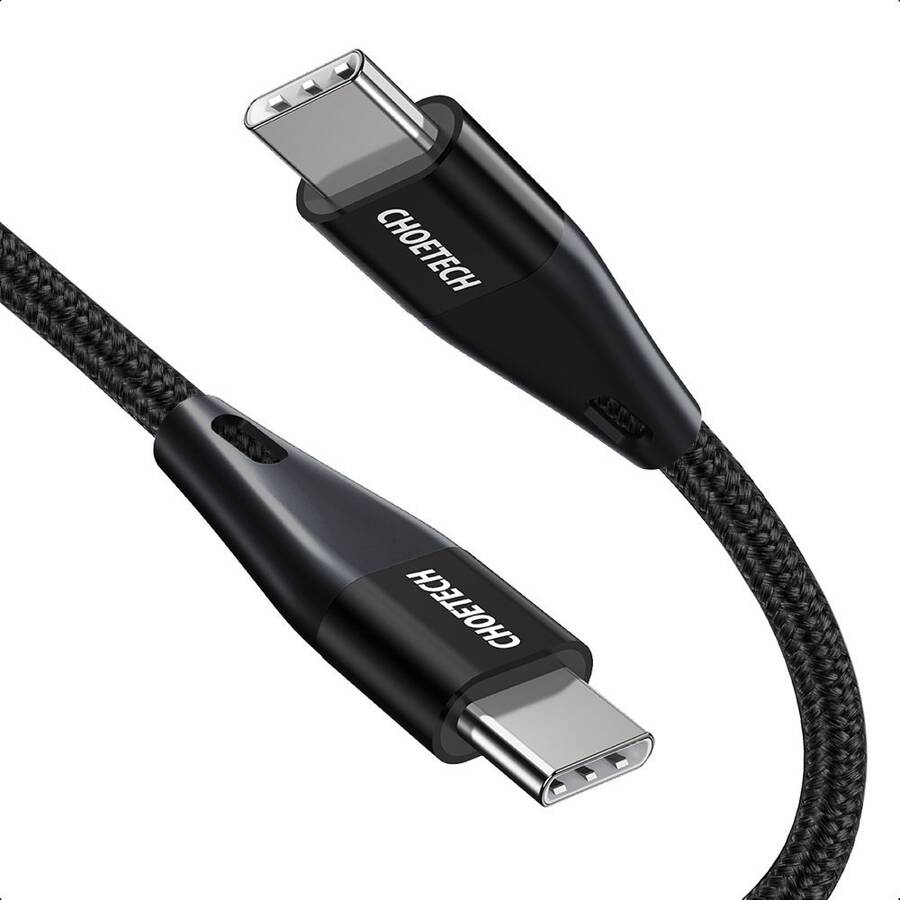 CHOETECH USB TYPE C - USB TYPE C CABLE POWER DELIVERY 60W 2M BLACK (XCC-1004-BK)
