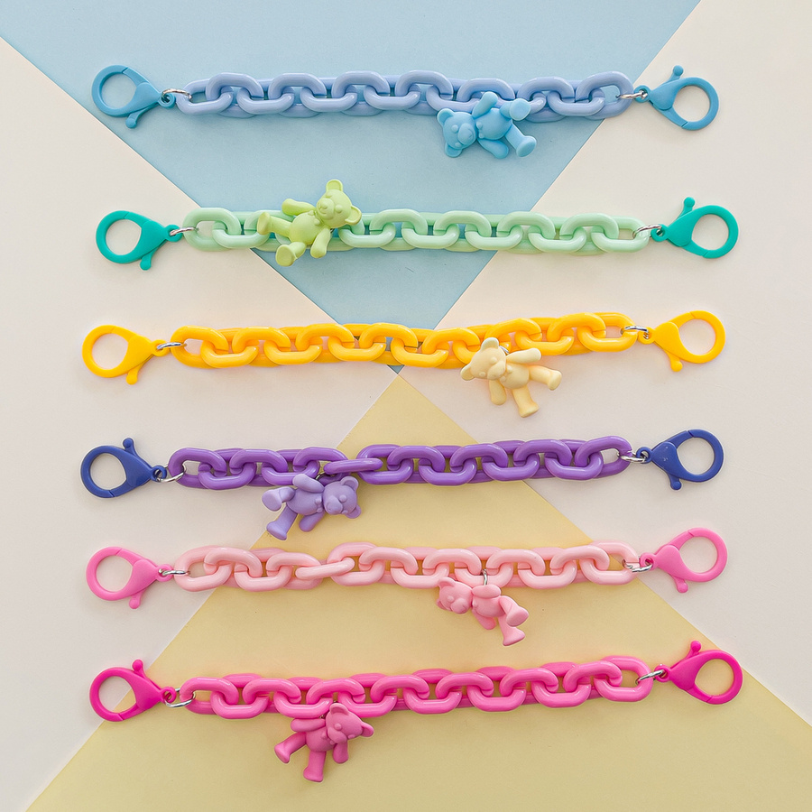 COLOR CHAIN (ROPE) COLORFUL CHAIN PHONE HOLDER PENDANT FOR BACKPACK WALLET PINK