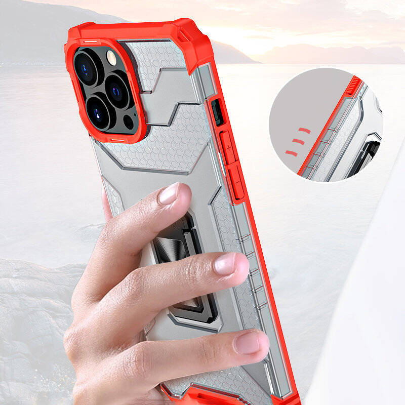 CRYSTAL RING CASE KICKSTAND TOUGH RUGGED COVER FOR IPHONE 11 PRO MAX RED