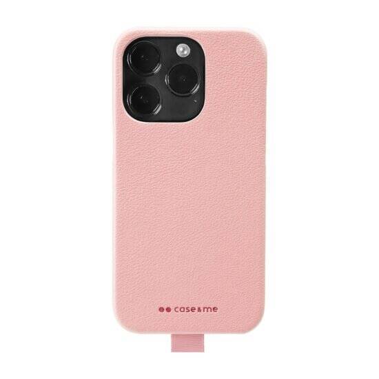 Case & Me Amelie cover in leather effect material for iPhone 13 Pro- Pink