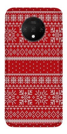 CaseGadget CASE OVERPRINT RED SNOWFLAKES ONEPLUS 7T