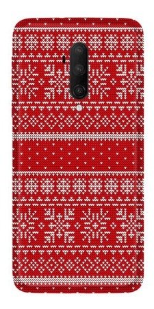 CaseGadget CASE OVERPRINT RED SNOWFLAKES ONEPLUS 7T PRO