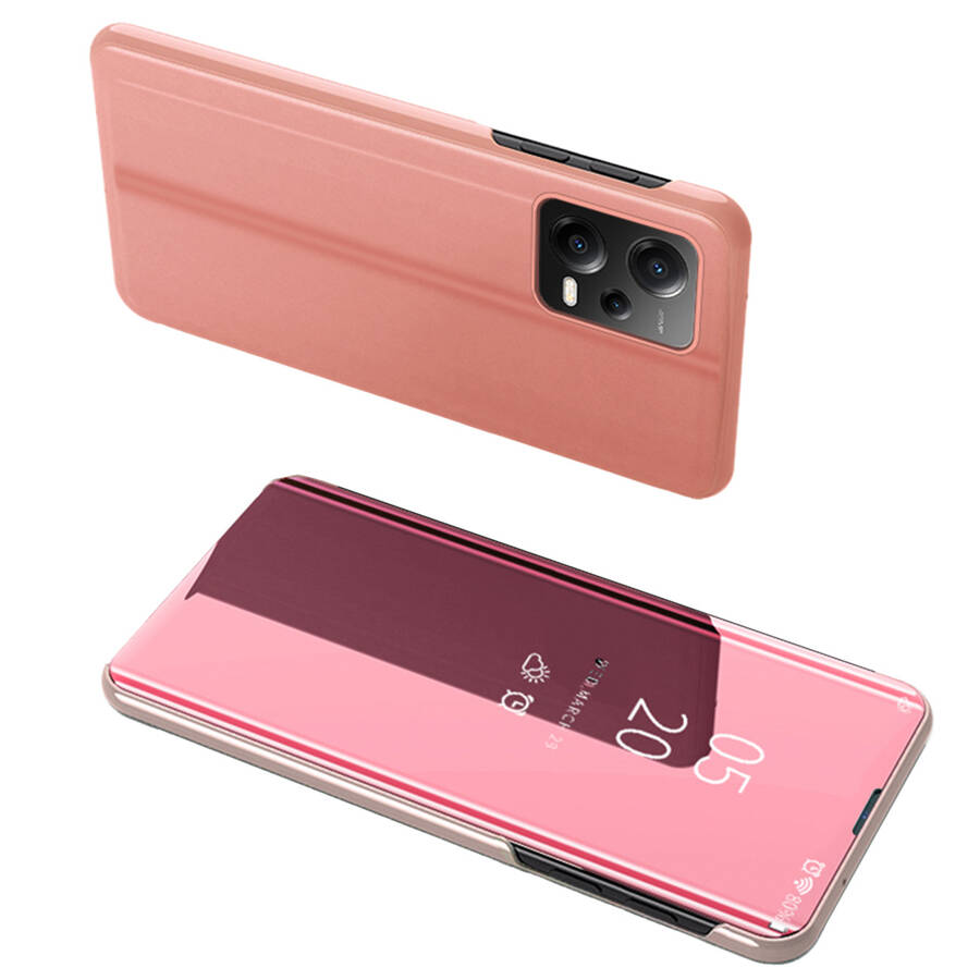 Clear View Case for Xiaomi Redmi Note 12 5G / Poco X5 5G Flip Cover Pink