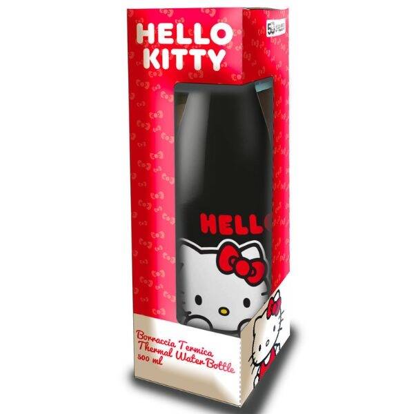 Coriex Butelka na wodę Hello Kitty 500ml czarny/black 10684