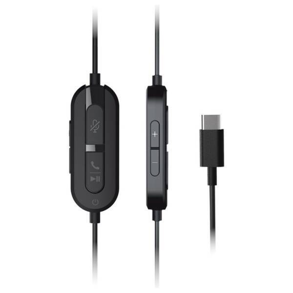 Creative Słuchawki przewodowe             z mikrofonem Chat USB czarny/black USB-C