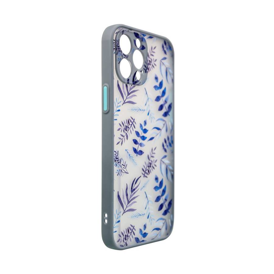 DESIGN CASE FOR IPHONE 12 PRO A FLOWER CASE DARK BLUE