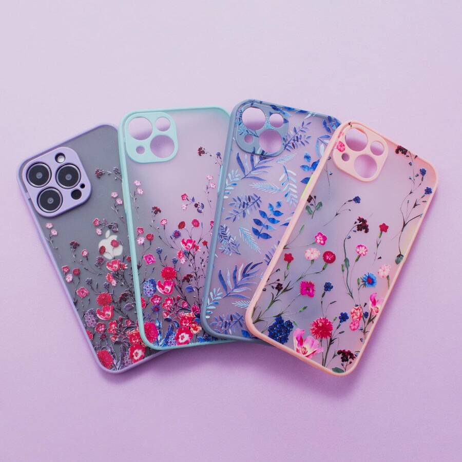 DESIGN CASE FOR IPHONE 12 PRO MAX FLOWER CASE LIGHT BLUE